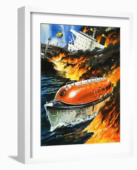 Looking Into Science: Escape at Sea-Wilf Hardy-Framed Giclee Print