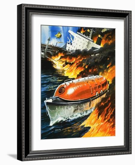 Looking Into Science: Escape at Sea-Wilf Hardy-Framed Giclee Print