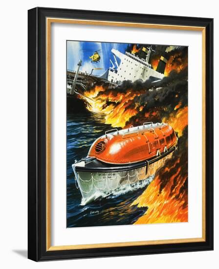 Looking Into Science: Escape at Sea-Wilf Hardy-Framed Giclee Print