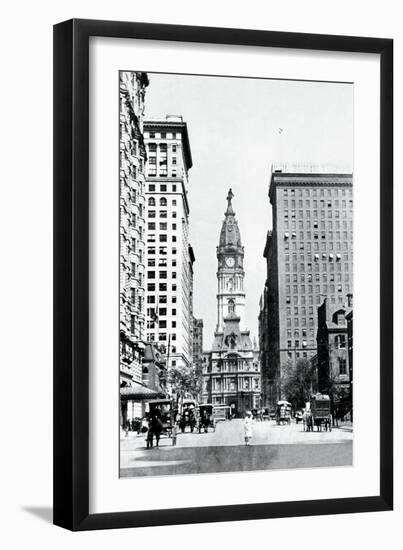 Looking North on Broad Street, Philadelphia, Pennsylvania-null-Framed Art Print