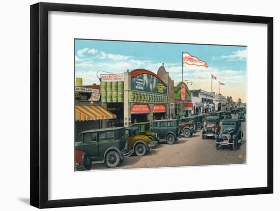 'Looking North on Main Street', c1939-Unknown-Framed Giclee Print