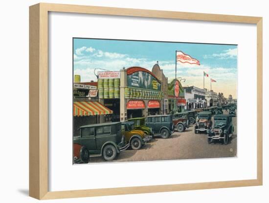 'Looking North on Main Street', c1939-Unknown-Framed Giclee Print