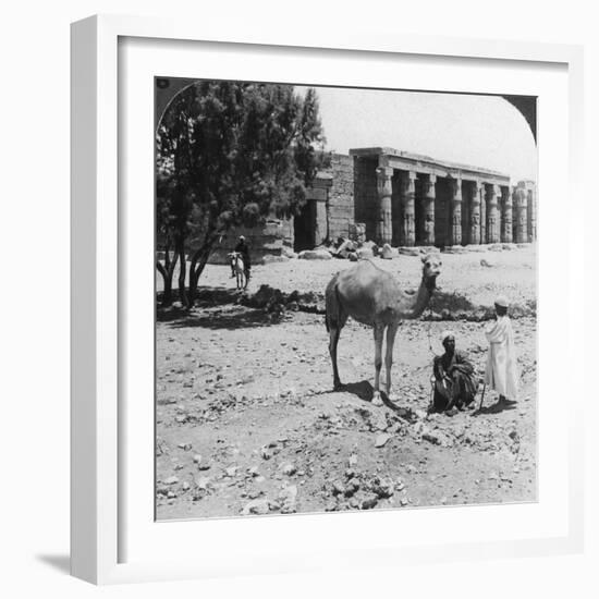 Looking North to the Temple of Sethos I, Thebes, Egypt, 1905-Underwood & Underwood-Framed Photographic Print
