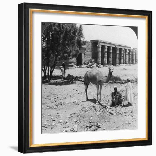 Looking North to the Temple of Sethos I, Thebes, Egypt, 1905-Underwood & Underwood-Framed Photographic Print