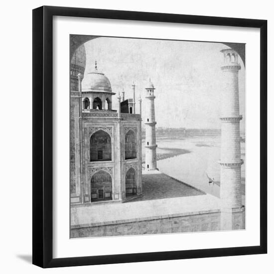 Looking North-West from the Taj Mahal Up the Jumna River to Agra, India, 1903-Underwood & Underwood-Framed Photographic Print