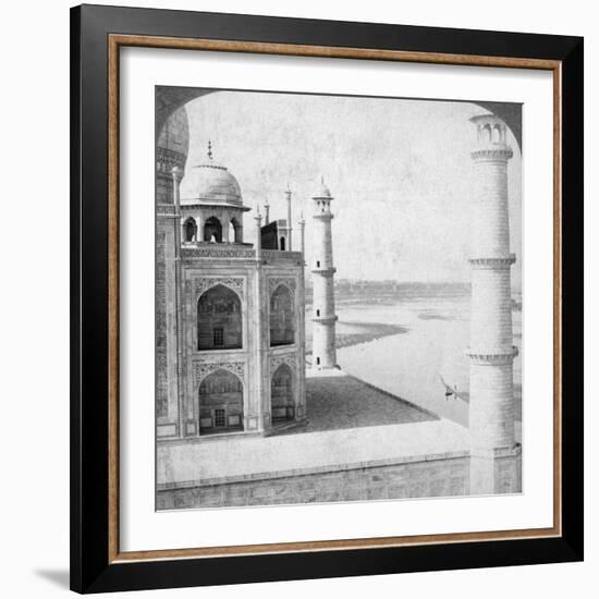 Looking North-West from the Taj Mahal Up the Jumna River to Agra, India, 1903-Underwood & Underwood-Framed Photographic Print