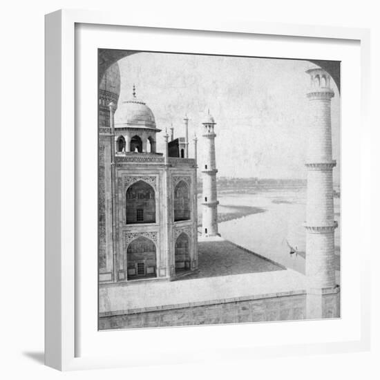 Looking North-West from the Taj Mahal Up the Jumna River to Agra, India, 1903-Underwood & Underwood-Framed Photographic Print