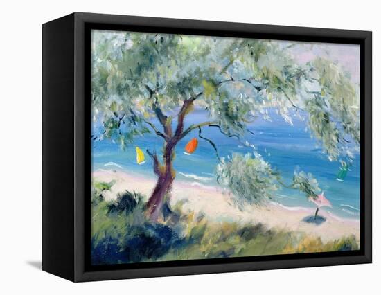 Looking on to a Beach-Anne Durham-Framed Premier Image Canvas