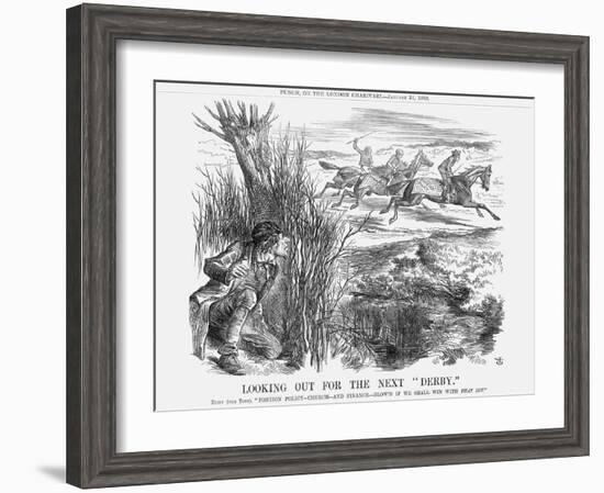 Looking Out for the Next Derby, 1863-John Tenniel-Framed Giclee Print