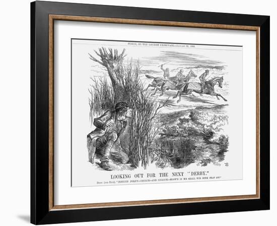 Looking Out for the Next Derby, 1863-John Tenniel-Framed Giclee Print