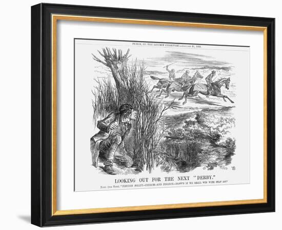 Looking Out for the Next Derby, 1863-John Tenniel-Framed Giclee Print