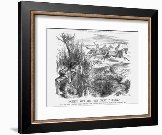 Looking Out for the Next Derby, 1863-John Tenniel-Framed Giclee Print