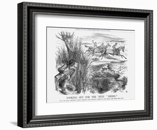 Looking Out for the Next Derby, 1863-John Tenniel-Framed Giclee Print