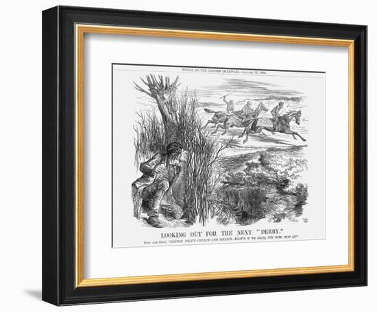 Looking Out for the Next Derby, 1863-John Tenniel-Framed Giclee Print