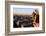 Looking Out over City, Paris, France from Roof, Notre Dame Cathedral with a Gargoyle in Foreground-Paul Dymond-Framed Photographic Print