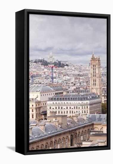 Looking Out over the Rooftops of Paris, France, Europe-Julian Elliott-Framed Premier Image Canvas