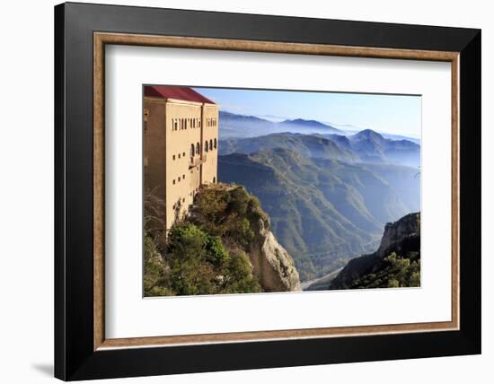 Looking Out over the Surrounding Landscape from the Summit of Montserrat, Spain-Paul Dymond-Framed Photographic Print