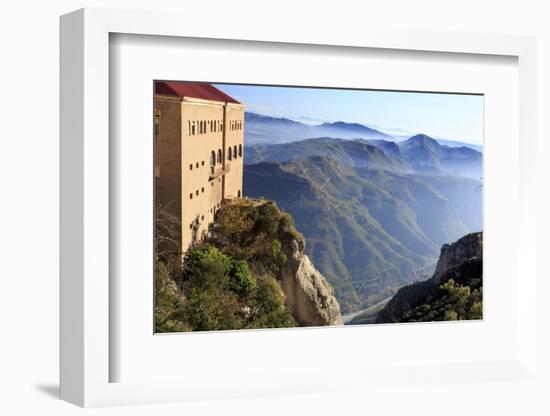 Looking Out over the Surrounding Landscape from the Summit of Montserrat, Spain-Paul Dymond-Framed Photographic Print