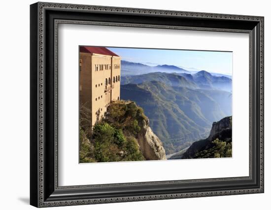 Looking Out over the Surrounding Landscape from the Summit of Montserrat, Spain-Paul Dymond-Framed Photographic Print