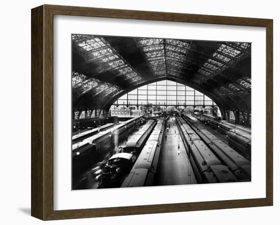 Looking Out the Reading Railroad Shedhouse, Philadelphia, Pennsylvania-null-Framed Photo