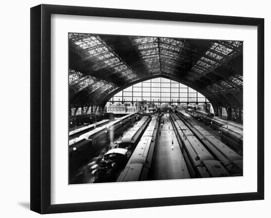 Looking Out the Reading Railroad Shedhouse, Philadelphia, Pennsylvania-null-Framed Photo