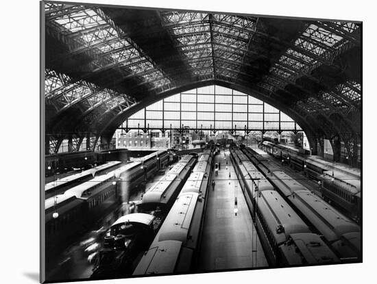 Looking Out the Reading Railroad Shedhouse, Philadelphia, Pennsylvania-null-Mounted Photo