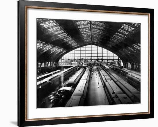 Looking Out the Reading Railroad Shedhouse, Philadelphia, Pennsylvania-null-Framed Photo