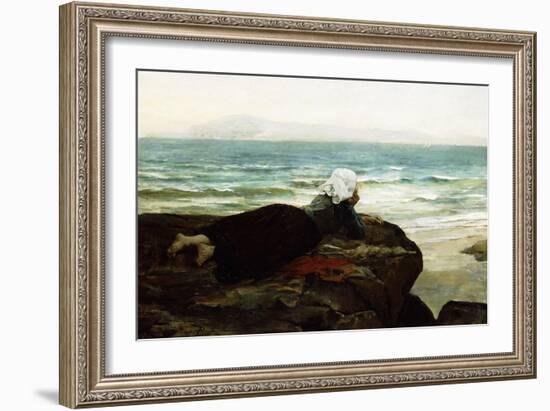 Looking Out to Sea-Jules Breton-Framed Giclee Print