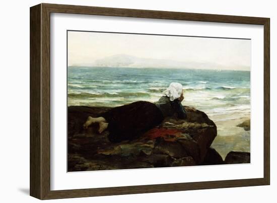 Looking Out to Sea-Jules Breton-Framed Giclee Print