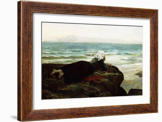 Looking Out to Sea-Jules Breton-Framed Giclee Print
