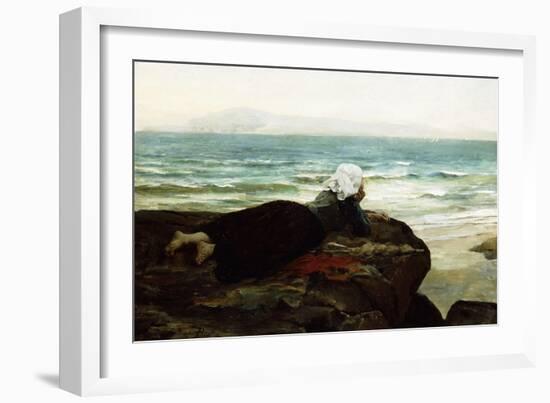 Looking Out to Sea-Jules Breton-Framed Giclee Print