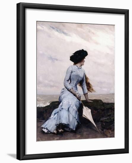 Looking Out to Sea-Charles Hermans-Framed Giclee Print