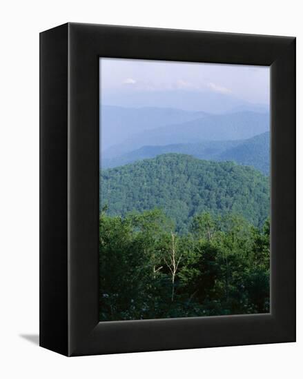 Looking Over the Appalachian Mountains from the Blue Ridge Parkway in Cherokee Indian Reservation-Robert Francis-Framed Premier Image Canvas