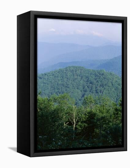 Looking Over the Appalachian Mountains from the Blue Ridge Parkway in Cherokee Indian Reservation-Robert Francis-Framed Premier Image Canvas