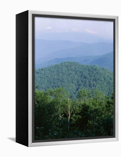 Looking Over the Appalachian Mountains from the Blue Ridge Parkway in Cherokee Indian Reservation-Robert Francis-Framed Premier Image Canvas