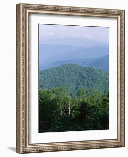 Looking Over the Appalachian Mountains from the Blue Ridge Parkway in Cherokee Indian Reservation-Robert Francis-Framed Photographic Print