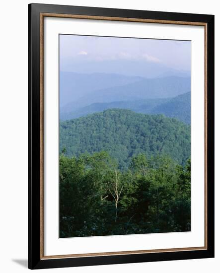 Looking Over the Appalachian Mountains from the Blue Ridge Parkway in Cherokee Indian Reservation-Robert Francis-Framed Photographic Print