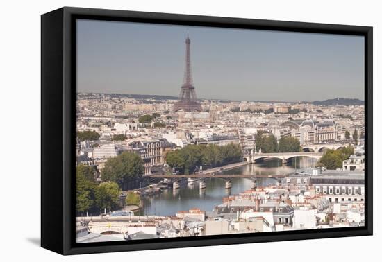 Looking over the Rooftops of Paris from Tour Saint Jacques to the Eiffel Tower-Julian Elliott-Framed Premier Image Canvas