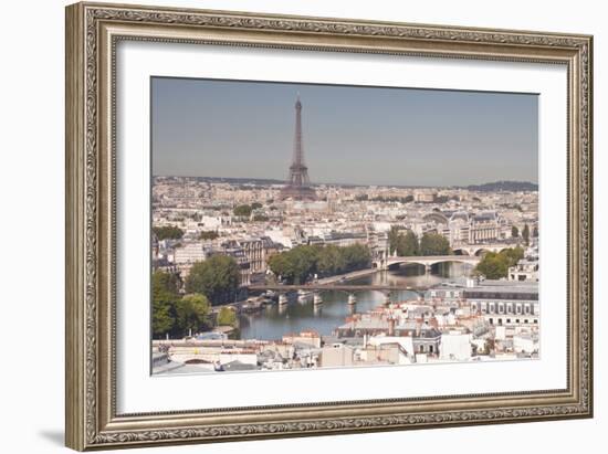 Looking over the Rooftops of Paris from Tour Saint Jacques to the Eiffel Tower-Julian Elliott-Framed Photographic Print