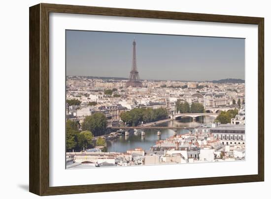 Looking over the Rooftops of Paris from Tour Saint Jacques to the Eiffel Tower-Julian Elliott-Framed Photographic Print