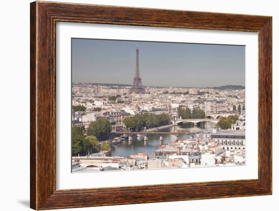 Looking over the Rooftops of Paris from Tour Saint Jacques to the Eiffel Tower-Julian Elliott-Framed Photographic Print