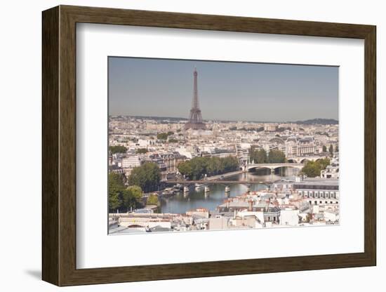 Looking over the Rooftops of Paris from Tour Saint Jacques to the Eiffel Tower-Julian Elliott-Framed Photographic Print