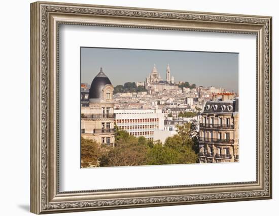 Looking over the Rooftops of Paris to Sacre Coeur, Paris, France, Europe-Julian Elliott-Framed Photographic Print