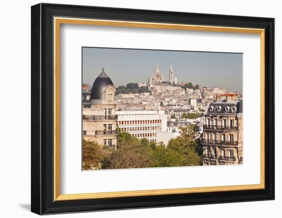 Looking over the Rooftops of Paris to Sacre Coeur, Paris, France, Europe-Julian Elliott-Framed Photographic Print