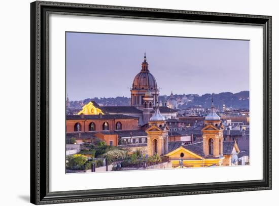 Looking over the Rooftops of Rome, Lazio, Italy, Europe-Julian Elliott-Framed Photographic Print