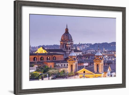 Looking over the Rooftops of Rome, Lazio, Italy, Europe-Julian Elliott-Framed Photographic Print