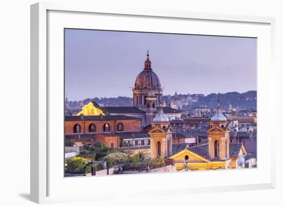 Looking over the Rooftops of Rome, Lazio, Italy, Europe-Julian Elliott-Framed Photographic Print