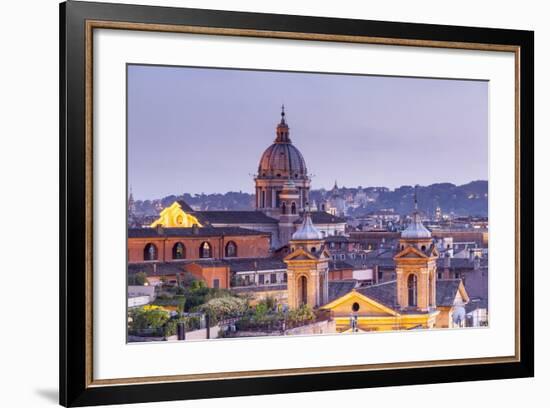 Looking over the Rooftops of Rome, Lazio, Italy, Europe-Julian Elliott-Framed Photographic Print