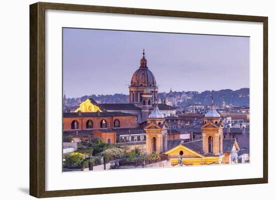 Looking over the Rooftops of Rome, Lazio, Italy, Europe-Julian Elliott-Framed Photographic Print