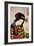 Looking Shy: The Appearance of a Young Girl of the Meiji Era-Taiso Yoshitoshi-Framed Giclee Print